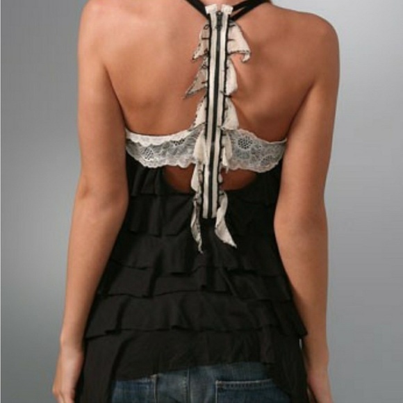 Free People Romantic Ruffle Tank Top SZ S/P - Picture 2 of 7